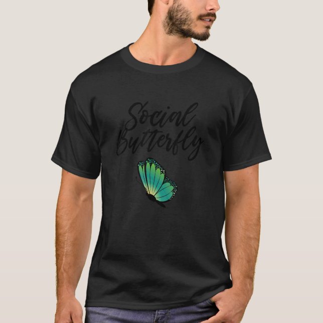 Sozialer Schmetterling T-Shirt (Vorderseite)
