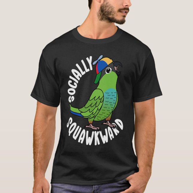 Sozialer Squawkward Parrot I Nanday Conture T-Shirt (Vorderseite)