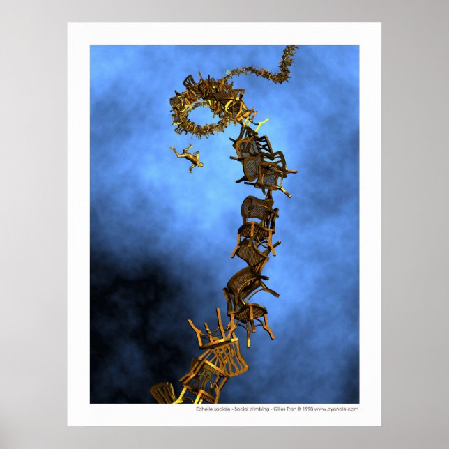 Soziales Klettern - Echelle sociale Poster (Vorne)