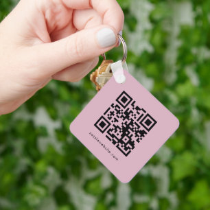 Soziales Medien Geschäft Logo QR-Code monogrammier Schlüsselanhänger
