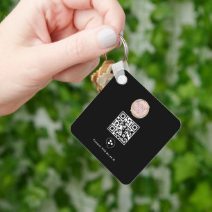 Soziales Medien-Geschäftslogo-QR-Code Schlüsselanhänger