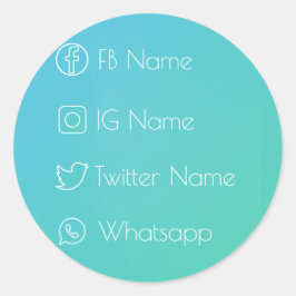 Soziales Netzwerk Cool! Runder Aufkleber