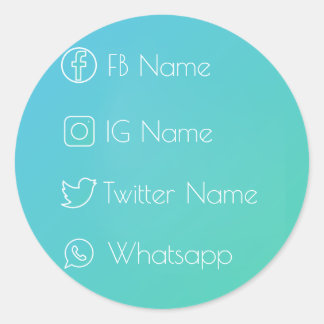 Soziales Netzwerk Cool! Runder Aufkleber