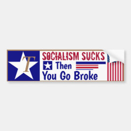 Sozialismus sind zum Kotzen, dann geht es kaputt Autoaufkleber