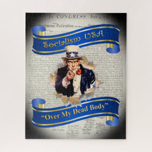 Sozialismus USA ~ "Over My Dead Body" ~ Onkel Sam  Puzzle