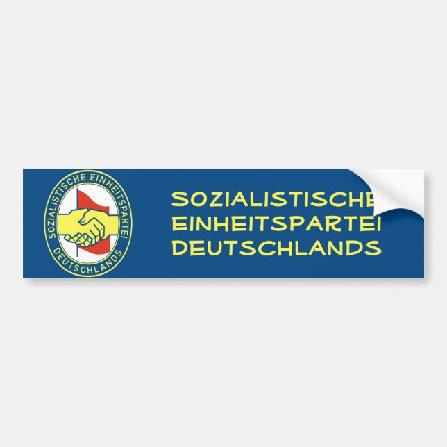 Sozialistische Einheitspartei Deutschlands Autoaufkleber (Vorne)