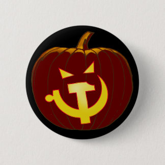 Sozialistische Kürbislaterne Button