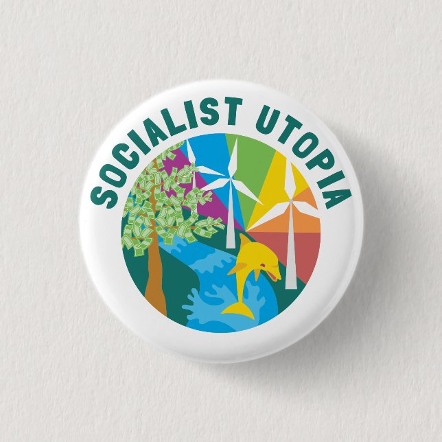 Sozialistische Utopie Button (Vorderseite)