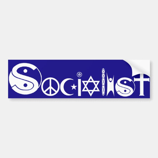 Sozialistischer Autoaufkleber (Vorne)