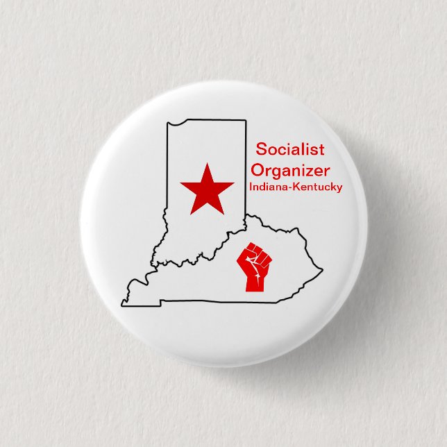 Sozialistischer Organisator Indiana-Kentucky Button (Vorderseite)