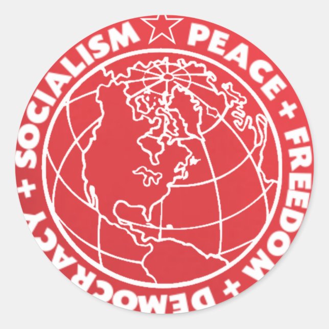Sozialistischer Sticker (Vorderseite)