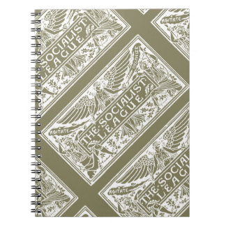 Sozialistisches Ligalogo Beigenotizbuch Notizblock