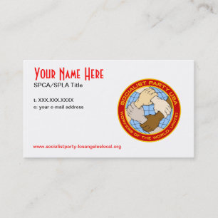 Sozialistisches Party CA/L.A. Cards Visitenkarte