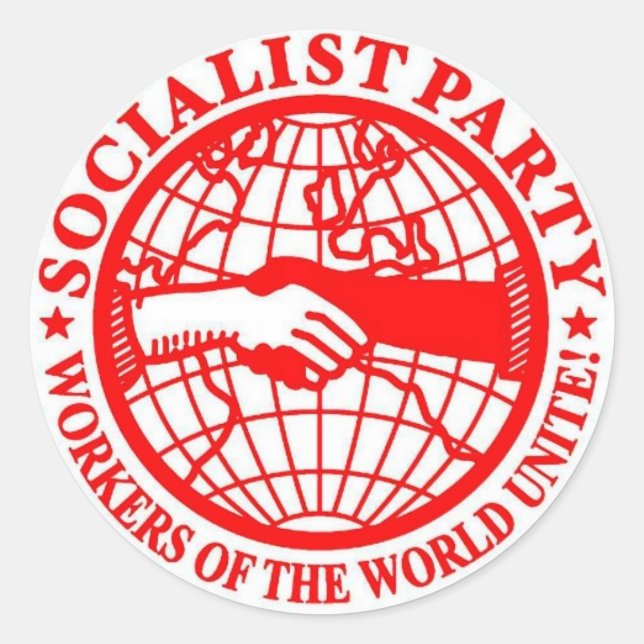 Sozialistisches Party USA Runder Aufkleber (Vorderseite)