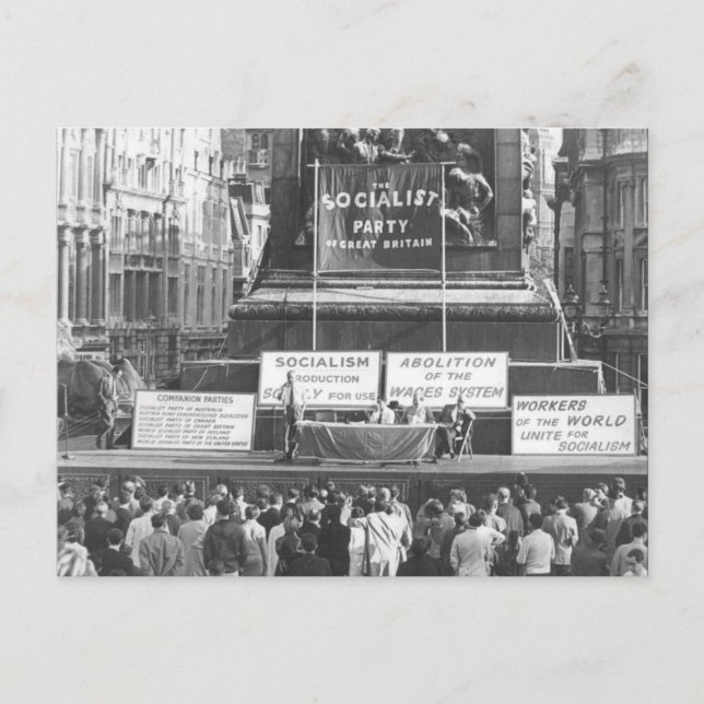 Sozialistisches Party von Großbritannien Trafalgar Postkarte (Vorderseite)
