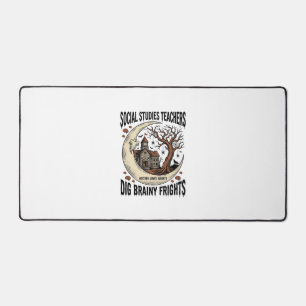 Sozialkunde-Lehrer-Shirt Spooky Brainy Frights Schreibtischunterlage