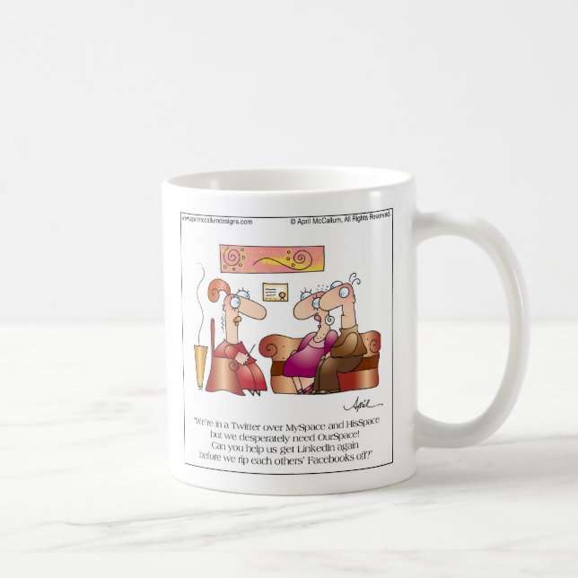 SOZIALmedien, SOZIALES ICH bis April McCallum Kaffeetasse (Rechts)