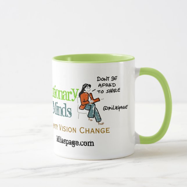 Sozialmedium-Kaffee-revolutionärer Verstand - Grün Tasse (Rechts)