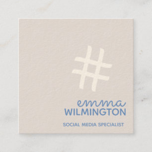 Sozialmedium-Marketings-Geschäfts-Karte Quadratische Visitenkarte