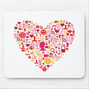 Sozialnetz-Herz Mousepad