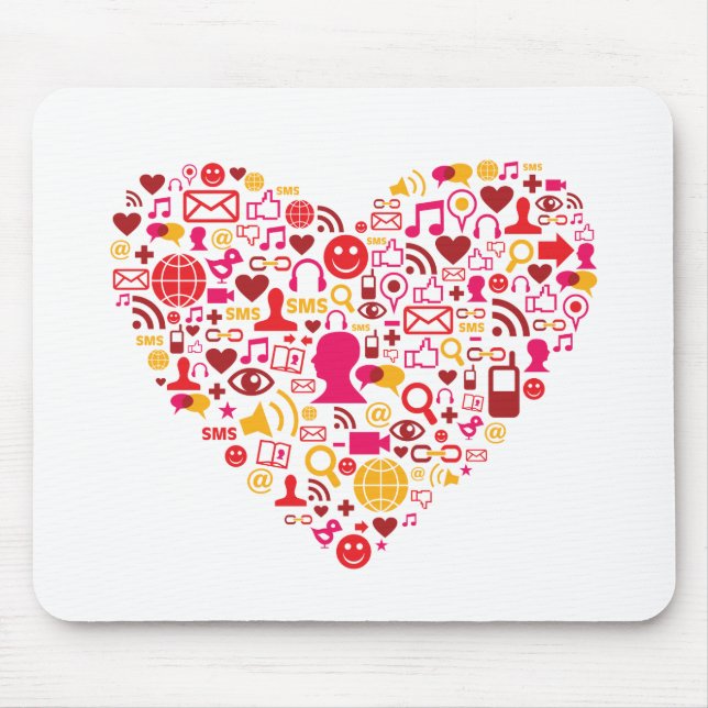 Sozialnetz-Herz Mousepad (Vorne)