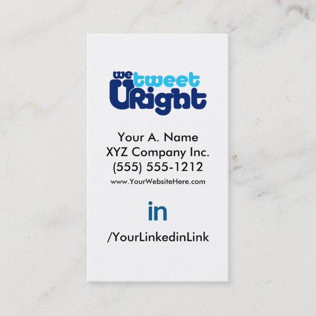 Sozialprofil Business Card WTURiteB 2.0 vertfbak Visitenkarte (Vorderseite)