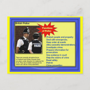 Sozialstudien, Britische Polizei Postkarte