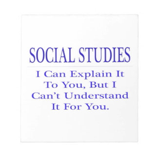 Sozialstudien ... Erklären Sie nicht verstehen Notizblock