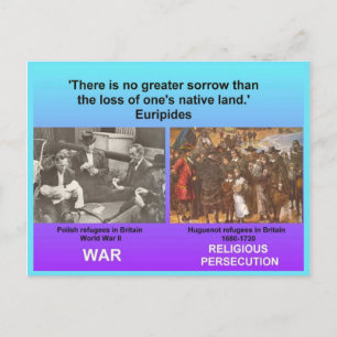 Sozialstudien, Flüchtlinge Postkarte