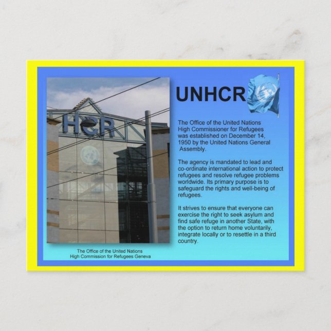 Sozialstudien, UNHCR, Genf Postkarte (Vorderseite)