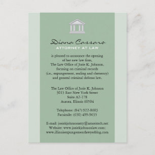 Sozietäts-Mitteilungs-Karten Ankündigungspostkarte