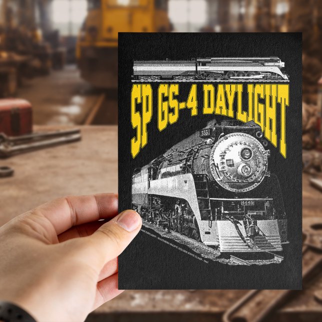 SP GS-4 Daylight Steam Locomotive. 4449 Train Postkarte (SP GS-4 Daylight Steam Locomotive. 4449 Train. Postcard)