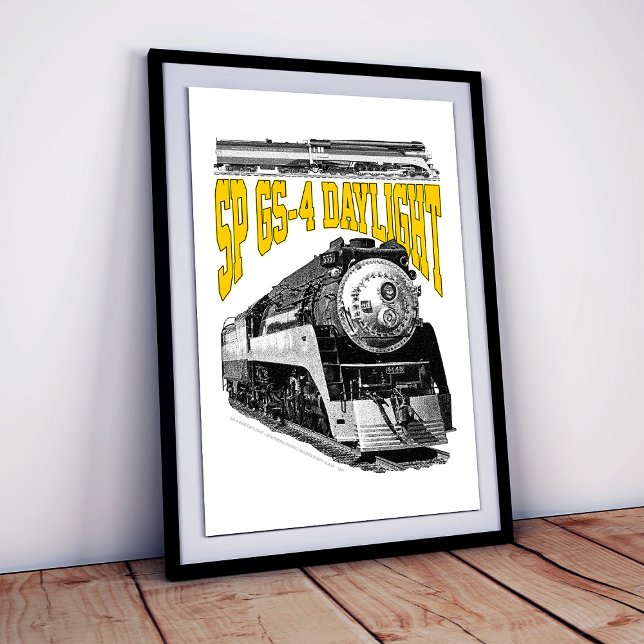 SP GS-4 Tageslicht 4449 Dampflokomototive Poster (SP GS-4 Daylight 4449 Steam Train Locomotive. Poster)