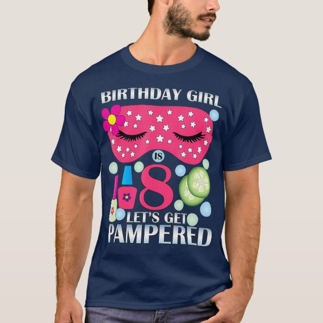Spa Birthday Party Themed Birthday  Girls Age T-Shirt (Vorderseite)