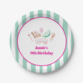 Spa Day Kid's Party Paper Plate Pappteller