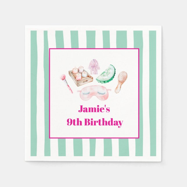 Spa Day Kid's Party  Serviette (Vorderseite)