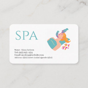 Spa-Dienstleistungen editierbare Visitenkarte