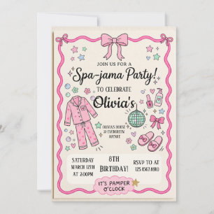 Spa-Jama Geburtstag Einladung