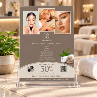 Spa-Marketing-Flyer | Taupe Kundenbewertung Flyer