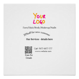 Spa massage salon discount offer services contact  poster