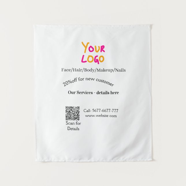 Spa massage salon discount offer services contact  wandteppich (Vorderseite)