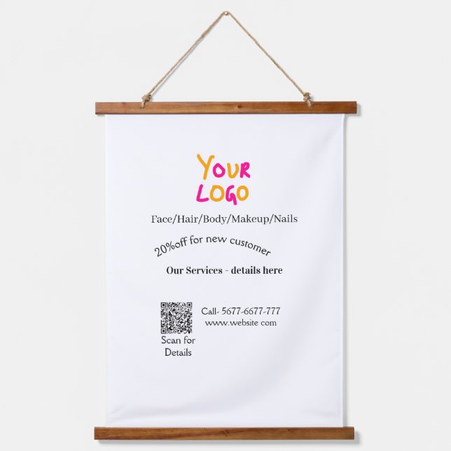 Spa massage salon discount offer services contact  wandteppich mit holzrahmen (Vorderseite)