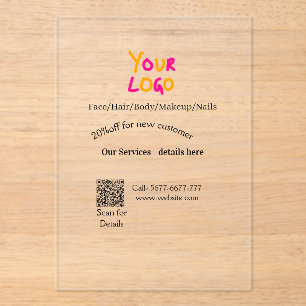 Spa-Massage-Salon Rabatt Angebot Dienstleistungen  Acryleinladungen