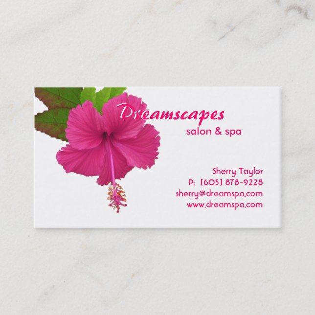Spa / Massage Therapy Flower Business Card Visitenkarte (Vorderseite)