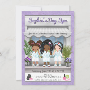 Spa-Party-Einladung für junge Mädchen Einladung