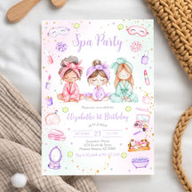 Spa-Party-Geburtstagseinladung