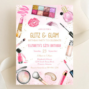 Spa-Party Glanz und Glamour Geburtstagseinladung Einladung