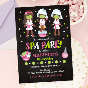 Spa-Party-Makeup-Geburtstagseinladung Einladung