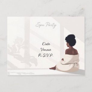 Spa-Party Minimal Wellness Design Postkarte