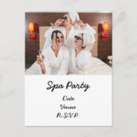 Spa-Party mit eigener Foto-Einladung